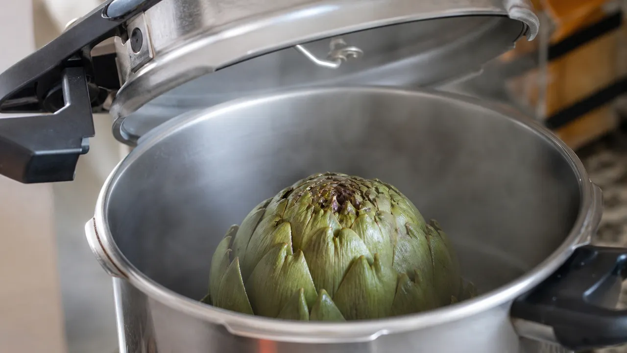 Cuisson d'un artichaut à la cocotte-minute